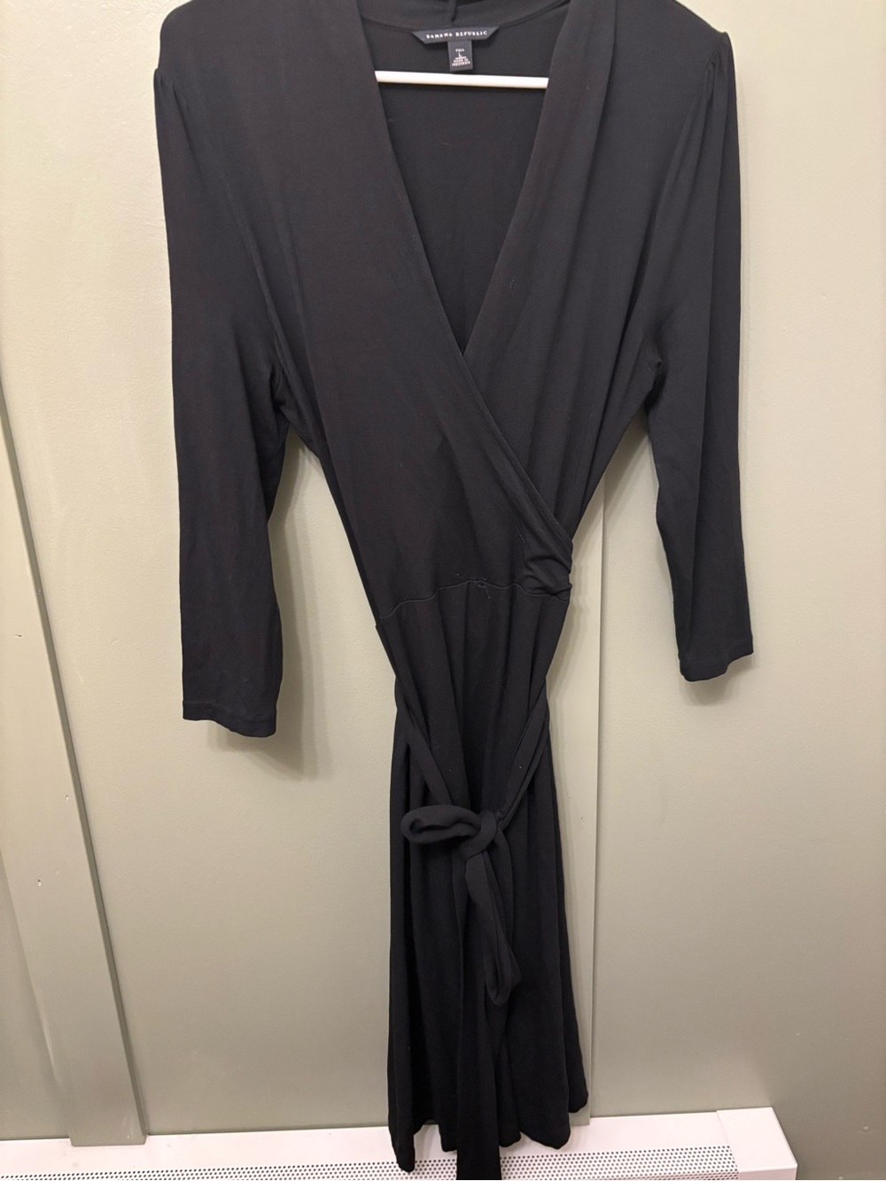 Banana Republic Black Wrap Midi Dress